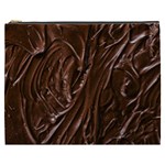 Chocolate Texture, Dark Chocolate Background Cosmetic Bag (XXXL)