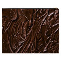 Chocolate Texture, Dark Chocolate Background Cosmetic Bag (XXXL) from ArtsNow.com Back