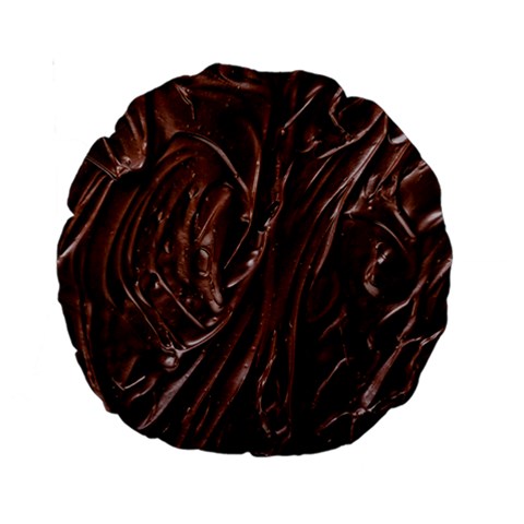 Chocolate Texture, Dark Chocolate Background Standard 15  Premium Round Cushions from ArtsNow.com Back