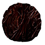 Chocolate Texture, Dark Chocolate Background Large 18  Premium Round Cushions