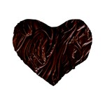 Chocolate Texture, Dark Chocolate Background Standard 16  Premium Heart Shape Cushions