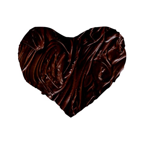 Chocolate Texture, Dark Chocolate Background Standard 16  Premium Heart Shape Cushions from ArtsNow.com Back