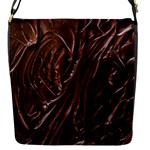 Chocolate Texture, Dark Chocolate Background Flap Closure Messenger Bag (S)