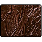 Chocolate Texture, Dark Chocolate Background Two Sides Fleece Blanket (Medium)