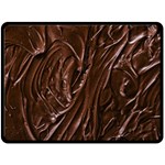 Chocolate Texture, Dark Chocolate Background Two Sides Fleece Blanket (Large)