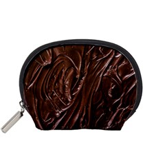 Chocolate Texture, Dark Chocolate Background Accessory Pouch (Small) from ArtsNow.com Front