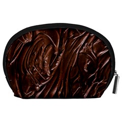 Chocolate Texture, Dark Chocolate Background Accessory Pouch (Large) from ArtsNow.com Back