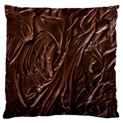 Chocolate Texture, Dark Chocolate Background Standard Premium Plush Fleece Cushion Case (Two Sides) from ArtsNow.com Back