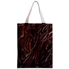 Chocolate Texture, Dark Chocolate Background Zipper Classic Tote Bag from ArtsNow.com Back