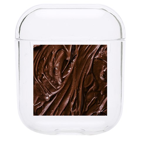 Chocolate Texture, Dark Chocolate Background Hard PC AirPods 1/2 Case from ArtsNow.com Front