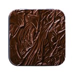 Chocolate Texture, Dark Chocolate Background Square Metal Box (Black)