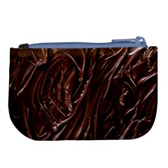 Chocolate Texture, Dark Chocolate Background Large Coin Purse from ArtsNow.com Back