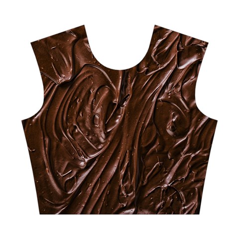 Chocolate Texture, Dark Chocolate Background Cotton Crop Top from ArtsNow.com Front