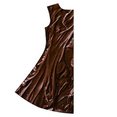 Chocolate Texture, Dark Chocolate Background Short Sleeve V Back Left