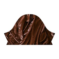 Chocolate Texture, Dark Chocolate Background Short Sleeve V Left Sleeve