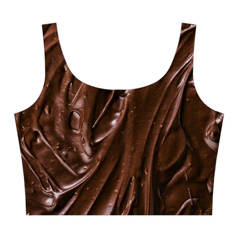 Chocolate Texture, Dark Chocolate Background Midi Sleeveless Dress from ArtsNow.com Top Front