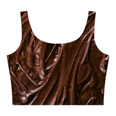 Chocolate Texture, Dark Chocolate Background Midi Sleeveless Dress from ArtsNow.com Top Front