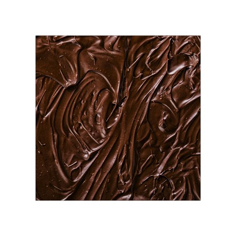 Chocolate Texture, Dark Chocolate Background Square Tapestry (Small) from ArtsNow.com Front