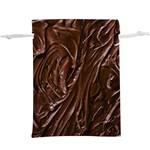 Chocolate Texture, Dark Chocolate Background Lightweight Drawstring Pouch (XL)