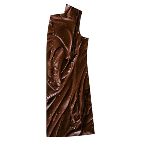 Chocolate Texture, Dark Chocolate Background Kids  Long Sleeve Velvet Lounge Robe from ArtsNow.com Front Left