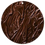 Chocolate Texture, Dark Chocolate Background UV Print Acrylic Ornament Round