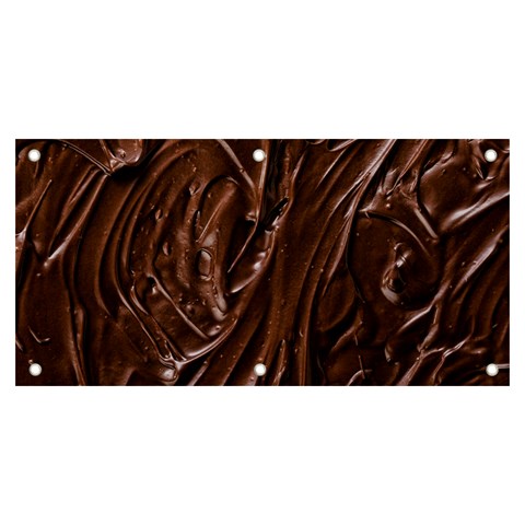 Chocolate Texture, Dark Chocolate Background Banner and Sign 6  x 3  from ArtsNow.com Front