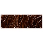 Chocolate Texture, Dark Chocolate Background Banner and Sign 9  x 3 