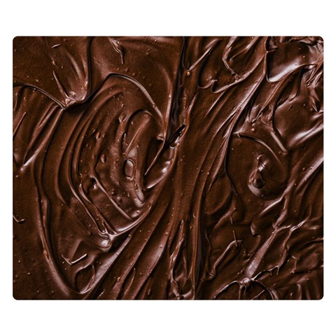 Chocolate Texture, Dark Chocolate Background Premium Plush Fleece Blanket (Small) from ArtsNow.com 50 x40  Blanket Front