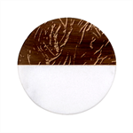 Chocolate Texture, Dark Chocolate Background Classic Marble Wood Coaster (Round) 