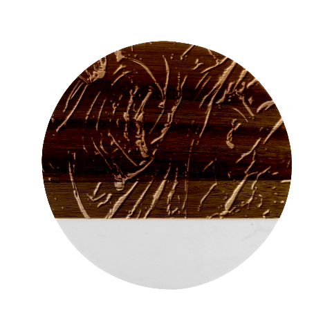 Chocolate Texture, Dark Chocolate Background Marble Wood Coaster (Round) from ArtsNow.com Front