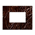 Chocolate Texture, Dark Chocolate Background White Tabletop Photo Frame 4 x6 