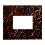 Chocolate Texture, Dark Chocolate Background White Wall Photo Frame 5  x 7 