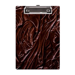 Chocolate Texture, Dark Chocolate Background A5 Acrylic Clipboard from ArtsNow.com Front