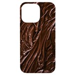 Chocolate Texture, Dark Chocolate Background iPhone 14 Pro Max Black UV Print Case