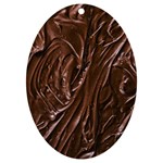 Chocolate Texture, Dark Chocolate Background UV Print Acrylic Ornament Oval