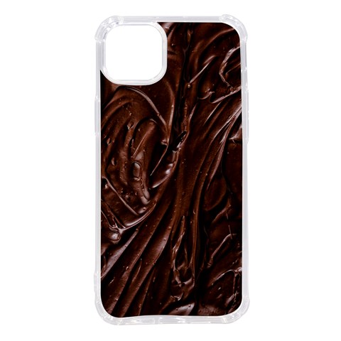 Chocolate Texture, Dark Chocolate Background iPhone 14 Plus TPU UV Print Case from ArtsNow.com Front