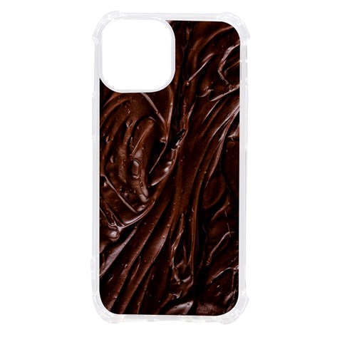 Chocolate Texture, Dark Chocolate Background iPhone 13 mini TPU UV Print Case from ArtsNow.com Front