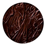 Chocolate Texture, Dark Chocolate Background Round Glass Fridge Magnet (4 pack)