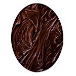 Chocolate Texture, Dark Chocolate Background Oval Glass Fridge Magnet (4 pack)