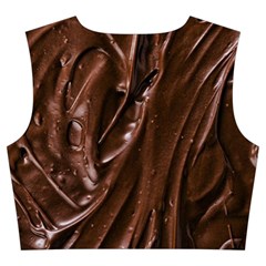 Chocolate Texture, Dark Chocolate Background Trumpet Sleeve Cropped Top from ArtsNow.com Back