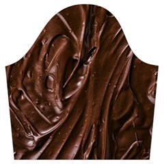 Chocolate Texture, Dark Chocolate Background Trumpet Sleeve Cropped Top from ArtsNow.com Sleeve Right