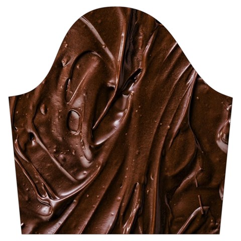 Chocolate Texture, Dark Chocolate Background Trumpet Sleeve Cropped Top from ArtsNow.com Sleeve Left