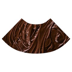 Chocolate Texture, Dark Chocolate Background Trumpet Sleeve Cropped Top from ArtsNow.com Cuff Right