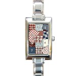 Cloth Patches Texture Macro, Patches Of Cloth Rectangle Italian Charm Watch