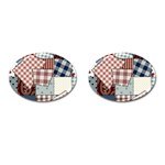 Cloth Patches Texture Macro, Patches Of Cloth Cufflinks (Oval)