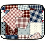 Cloth Patches Texture Macro, Patches Of Cloth Two Sides Fleece Blanket (Mini)