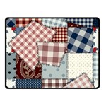 Cloth Patches Texture Macro, Patches Of Cloth Two Sides Fleece Blanket (Small)