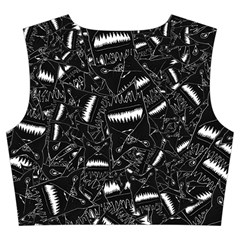 Cryptic Creature Pattern  Trumpet Sleeve Cropped Top from ArtsNow.com Back