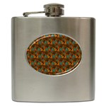 Blue Bloom Bouquet Hip Flask (6 oz)