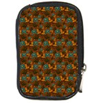 Blue Bloom Bouquet Compact Camera Leather Case